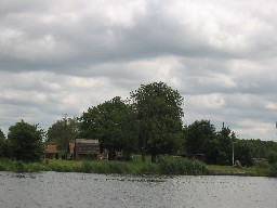 Widok na Wiosk Wikingw z mostu obrotowego